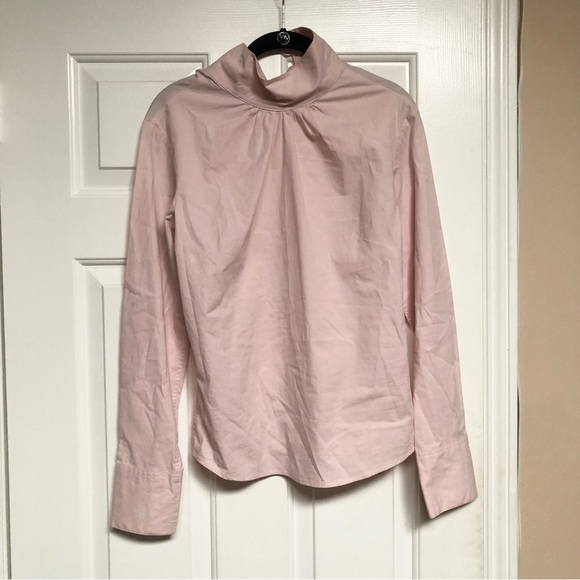 Burberry London Baby Pink Cotton Blend Long Sleeve Blouse - Picture 1 of 5